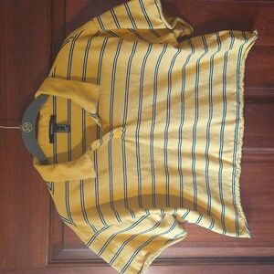 Forever 21 Yellow Striped Crop Top